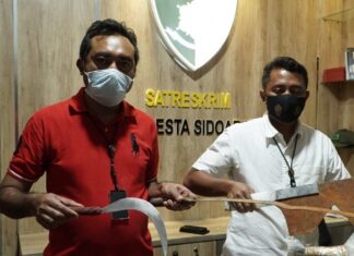 Satreskrim Polresta Sidoarjo, Ketika Tunjukkan BB