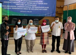 Saat Kegiatan dan Penyerahan BPJAMSOSTEK JKN Kepada Ahli Waris