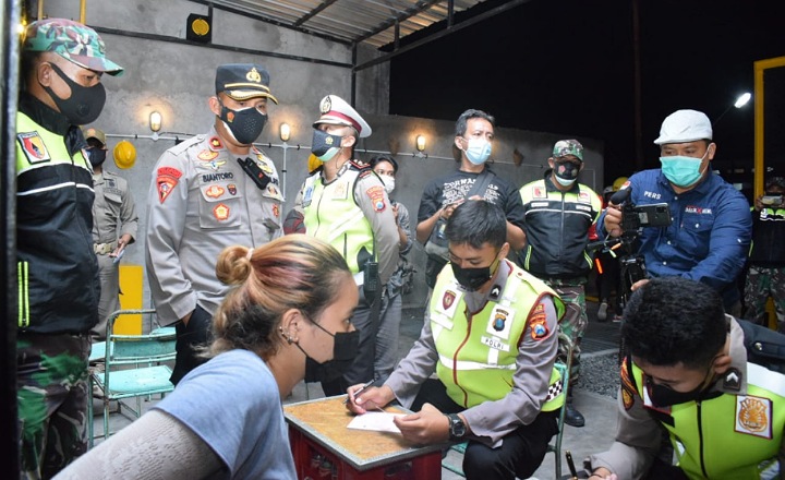 Razia PPKM Mikro Di Sidoarjo, Masih Banyak Ditemukan Pelanggar