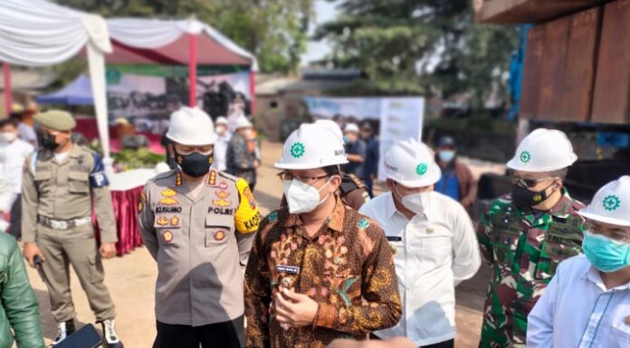 Bupati Sidoarjo Ahmad Muhdlor Ali, Saat Meresmikan Mulainya Pembangunan RSUD Krian (Foto Amrizal)