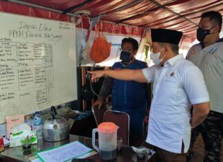 Dhamroni Cudhlori, Ketika Sidak Dapur Umum Dikantor Dinsos Sidoarjo (Istimewa)
