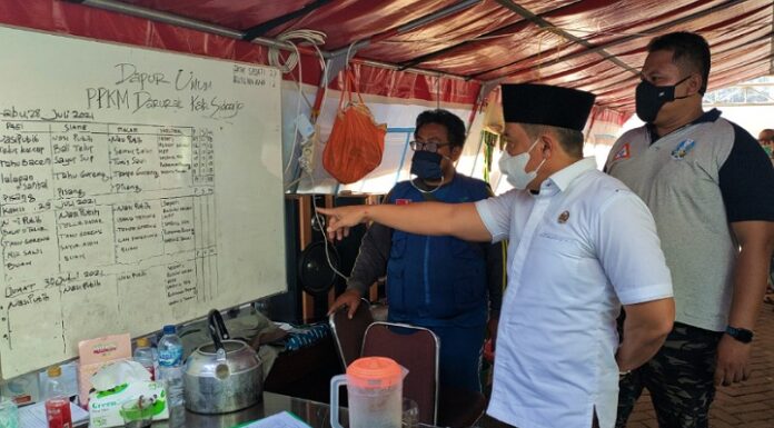 Dhamroni Cudhlori, Ketika Sidak Dapur Umum Dikantor Dinsos Sidoarjo (Istimewa)