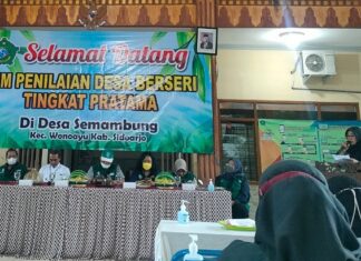 Awal acara Desa Berseri di Pendopo Balai Desa Semambung Kecamatan Wonoayu Sidoarjo